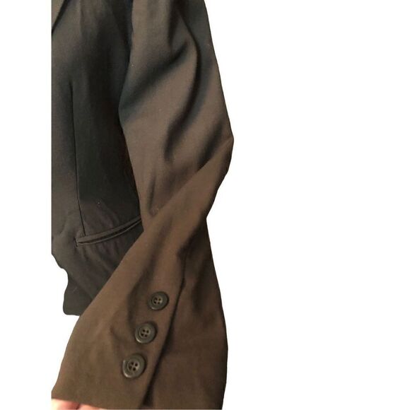 Cache 100 percent wool olive green one button front blazer fully lined size 2 NW - Picture 5 of 13